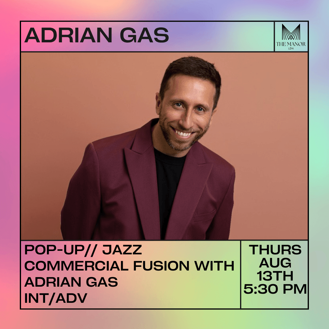 August 13th 2026 Pop-Up// Jazz Commercial Fusion with Adrian Gas