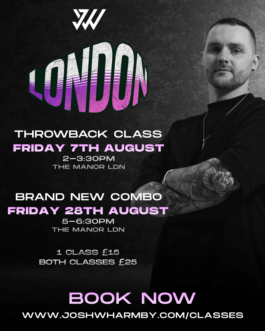 August 7th, 28th 2026 Pop-Up// Commercial Performance with Josh Wharmby